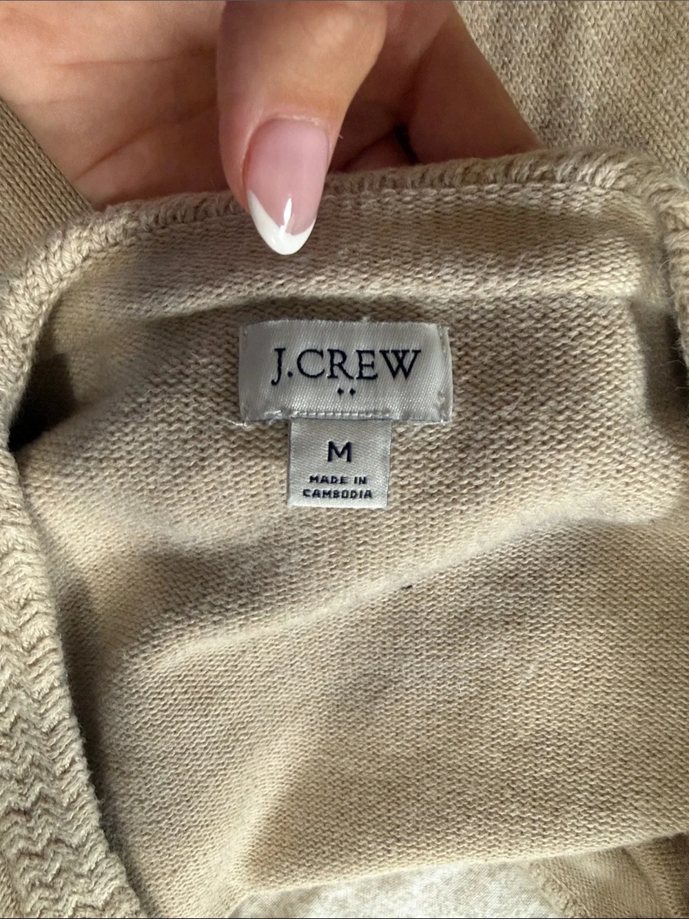 J. Crew Women’s Cream Button-Up Knit Cardigan with Gold Buttons